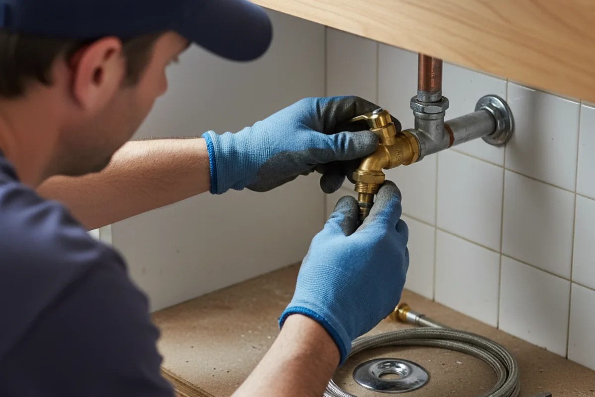 Shutoff valve and fitting work during Faucet and Fixture Repair in Willacoochee